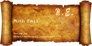 Muth Emil névjegykártya