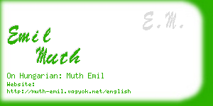 emil muth business card